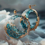 Boucles d'oreilles Mer orageuse