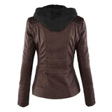 Karin | Taillierte Kunstlederjacke in Cognac