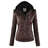 Karin | Taillierte Kunstlederjacke in Cognac