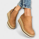 Gerda | Wildleder-Keilstiefel mit Plateausohle Stiefel