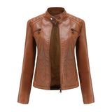 Reinhild | Taillierte Kunstleder-Jacke Jacke