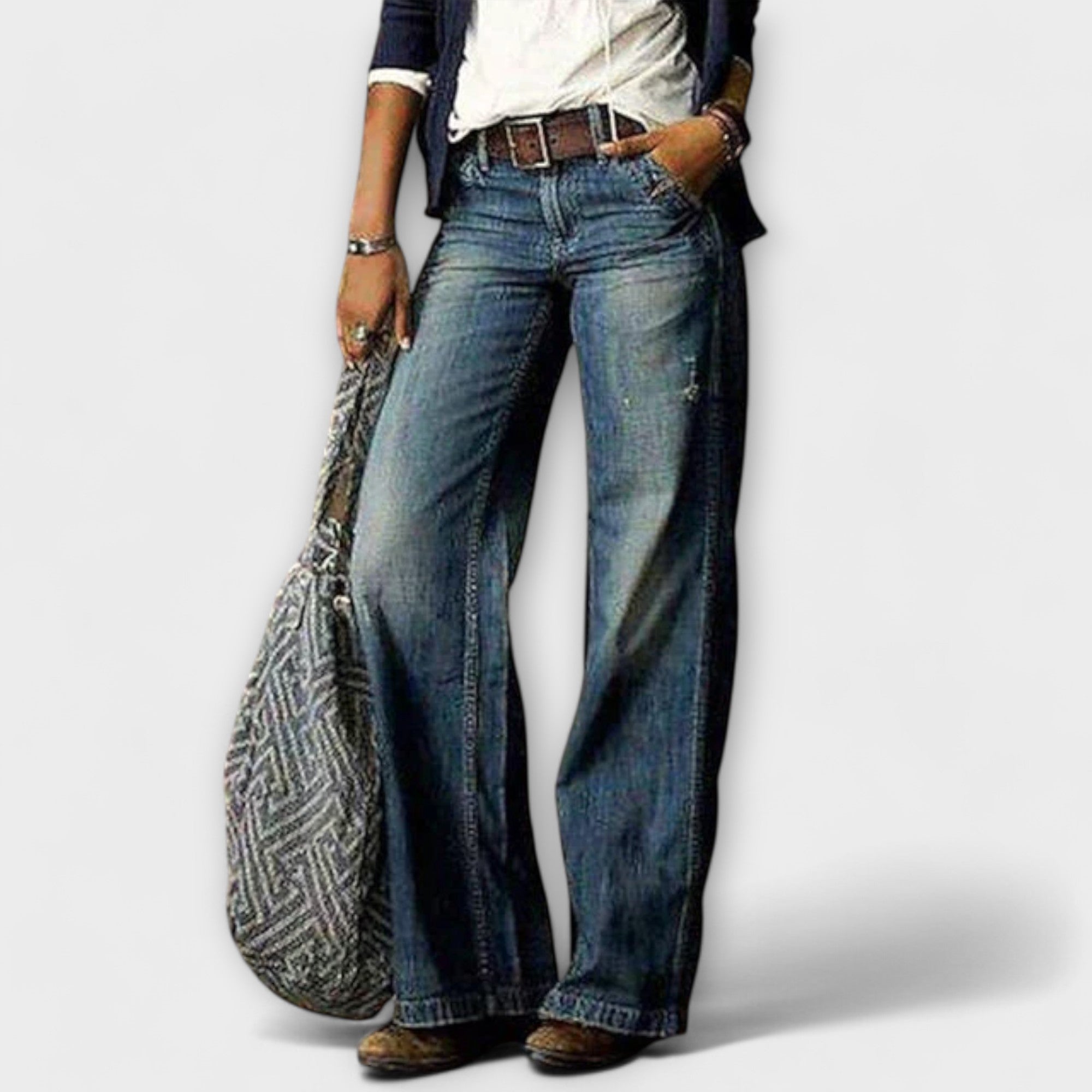 Cess - Jean en denim à jambe large