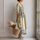 Mathilde™ | Robe longue à composition abstraite
