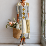 Mathilde™ | Robe longue à composition abstraite