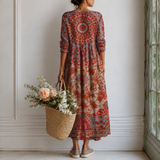 Rosalinde™ | Robe longue à imprimé medallion oriental