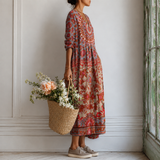 Rosalinde™ | Robe longue à imprimé medallion oriental
