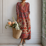 Rosalinde™ | Robe longue à imprimé medallion oriental