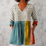 Valerie | Longue Blouse avec Décolleté en V