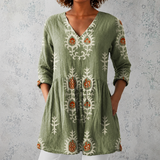 Elise | Blouse Longue avec Décolleté en V