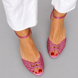 Isadora | Geflochtene Sandalen in Gold