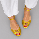 Isadora | Geflochtene Sandalen in Gold