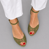 Isadora | Geflochtene Sandalen in Gold