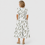 Sarah | Müheloses Blüten-Midikleid mit A-Linie