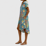 Tansy | Blusenkleid mit floralem Print und V-Ausschnitt