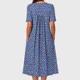Emelie | Sommerkleid mit Wildblumen-Print und Frontfältelung