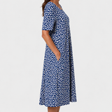 Emelie | Sommerkleid mit Wildblumen-Print und Frontfältelung