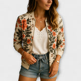 Andreia - Elegante Blumen-Bomberjacke