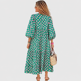 Fleur | Robe Maxi Évasée Décontractée avec Manches Kimono