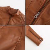 Reinhild | Taillierte Kunstleder-Jacke Jacke