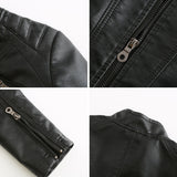 Reinhild | Taillierte Kunstleder-Jacke Jacke