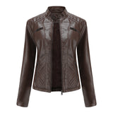 Reinhild | Taillierte Kunstleder-Jacke Jacke