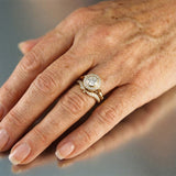 Ensemble de Bagues Vintage en Or et Zirconia