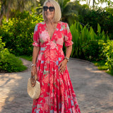 Miriam – Blumenkleid mit V-Ausschnitt