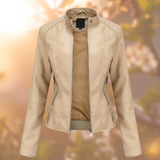Marion | Kurze Bikerjacke mit Stehkragen Jacke