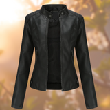 Marion | Kurze Bikerjacke mit Stehkragen Jacke