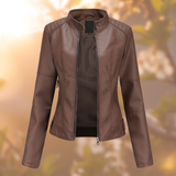 Marion | Kurze Bikerjacke mit Stehkragen Jacke