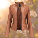 Marion | Kurze Bikerjacke mit Stehkragen Jacke