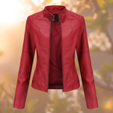 Marion | Kurze Bikerjacke mit Stehkragen Jacke