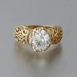 Bague élégante avec blanche