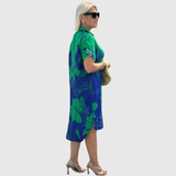 Christiane | Hemdblusenkleid mit floralem Print und Knopfleiste