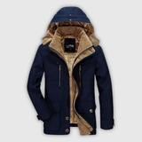 Gerda | Warme Kapuzen-Winterjacke mit Fellfutter