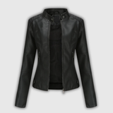 Marion | Kurze Bikerjacke mit Stehkragen Jacke