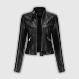 Sieglinde | Kurze Bikerjacke aus Kunstleder Jacke