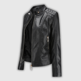 Gisela | Elegante Lederoptik-Jacke
