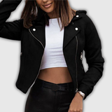 Herta | Kurze Bikerjacke mit Reißverschluss