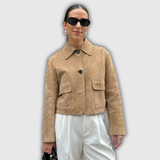 Dorothea | Kurze Wildlederoptik Jacke