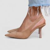 Marlena - Slingback-Pumps in Nude mit einem feinen Absatz
