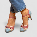Bellarosa - Bunte Sandalen mit Knoten und Riemen, mit runder Zehenpartie