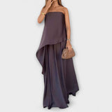 Ruby - Top bandeau sans manches chic et jupe
