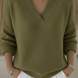 Reinhild | Weicher V-Ausschnitt Pullover