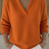Reinhild | Weicher V-Ausschnitt Pullover