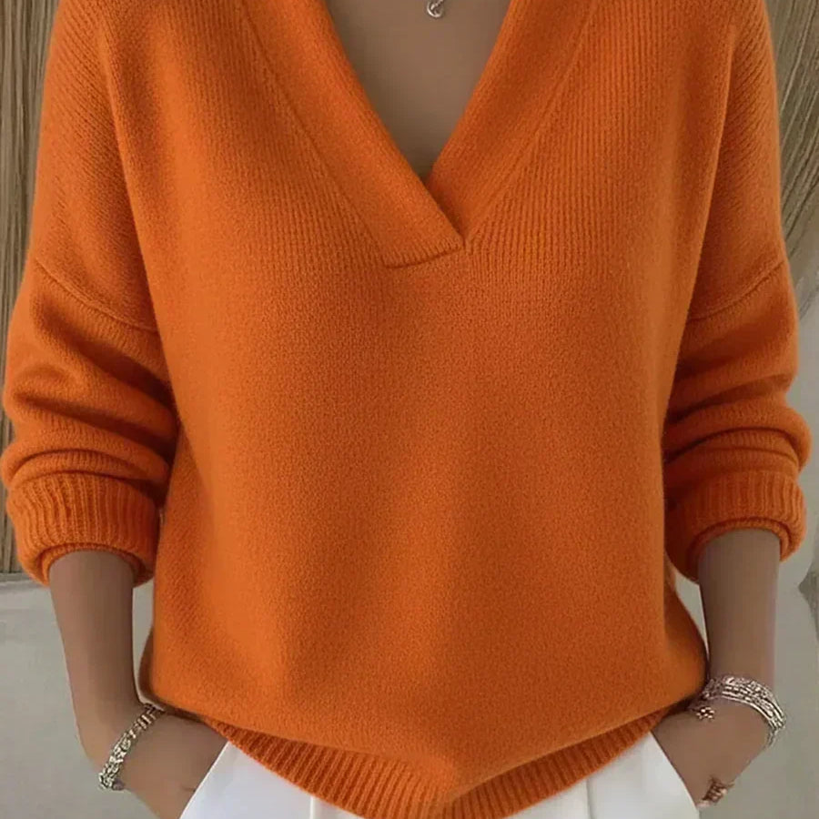 Reinhild | Weicher V-Ausschnitt Pullover