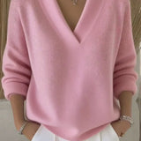 Reinhild | Weicher V-Ausschnitt Pullover