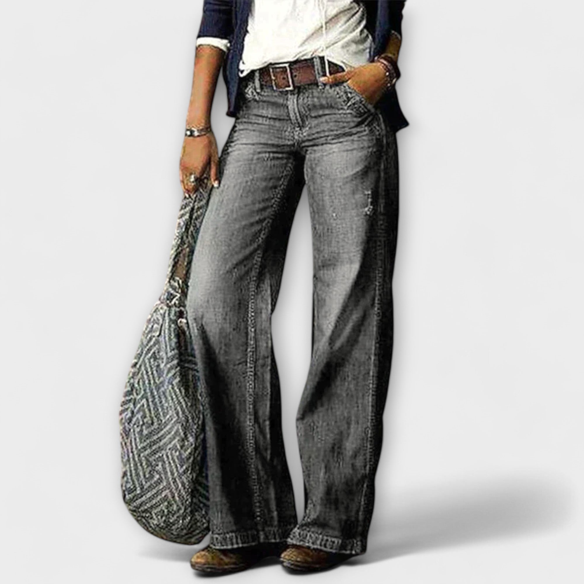 Cess - Jean en denim à jambe large