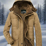 Gerda | Warme Kapuzen-Winterjacke mit Fellfutter