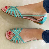 Eleonora | Goldene Sandalen Licht des Sommers